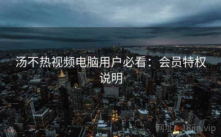 汤不热视频电脑用户必看：会员特权说明